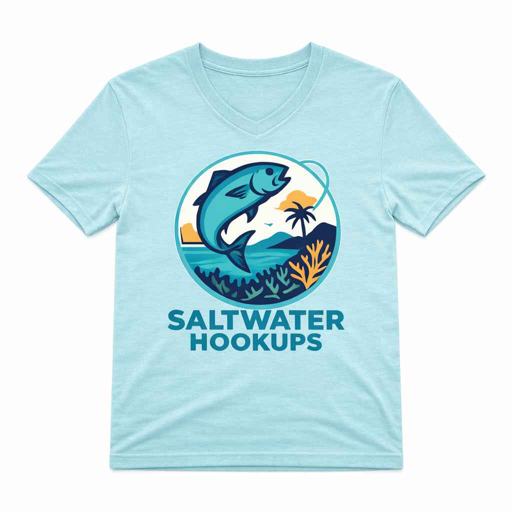 Saltwater Hookups V-Neck Shirt - Image 2