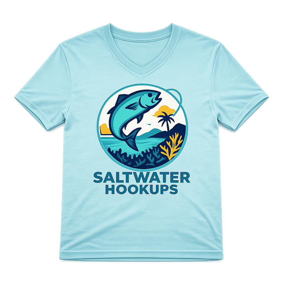 Saltwater Hookups V-Neck Shirt - Image 3